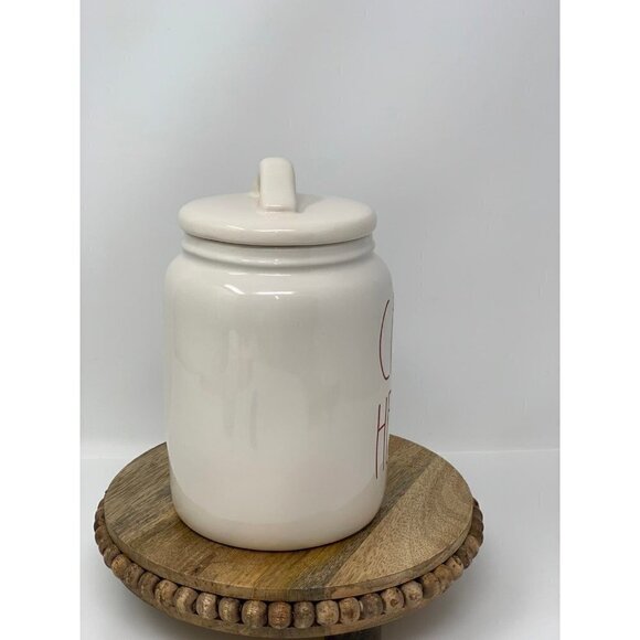 Rae Dunn Baby CANDY HEARTS Canister Ceramic NEW RED LL Medium - Picture 4 of 6